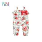 flower printed infant rompers baby clothes newborn jumpsuit