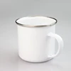 11oz white blank sublimation mug enamel logo custom gift mug metal white mug for sublimation