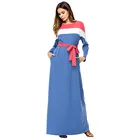 Modest Design 100%Polyester Muslim Girl Clothing Lace Up Moroccan Kaftan Dresses In Turkey