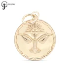 Custom gold round circle letter animal pendants for necklace/ bracelet