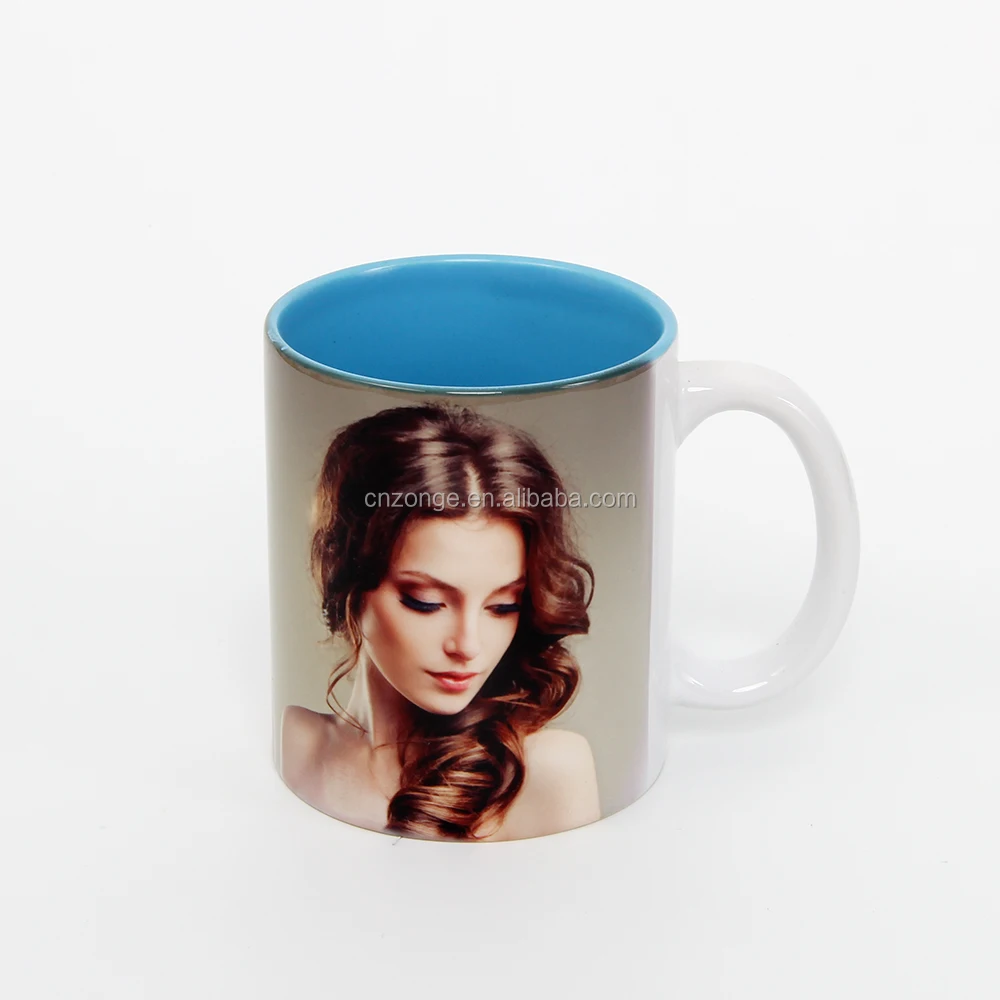 11oz inside light blue sublimation coffee mug