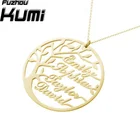 Family Life Tree Of Life Necklace Wholesale Personalized Jewelry 18k Gold Family Name Tree Tree Of Life Necklace