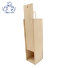 Decorative handmade Natural Wood Single Bottle Wine Box Carrier Crate Case Best Gift Decor, wine box wood