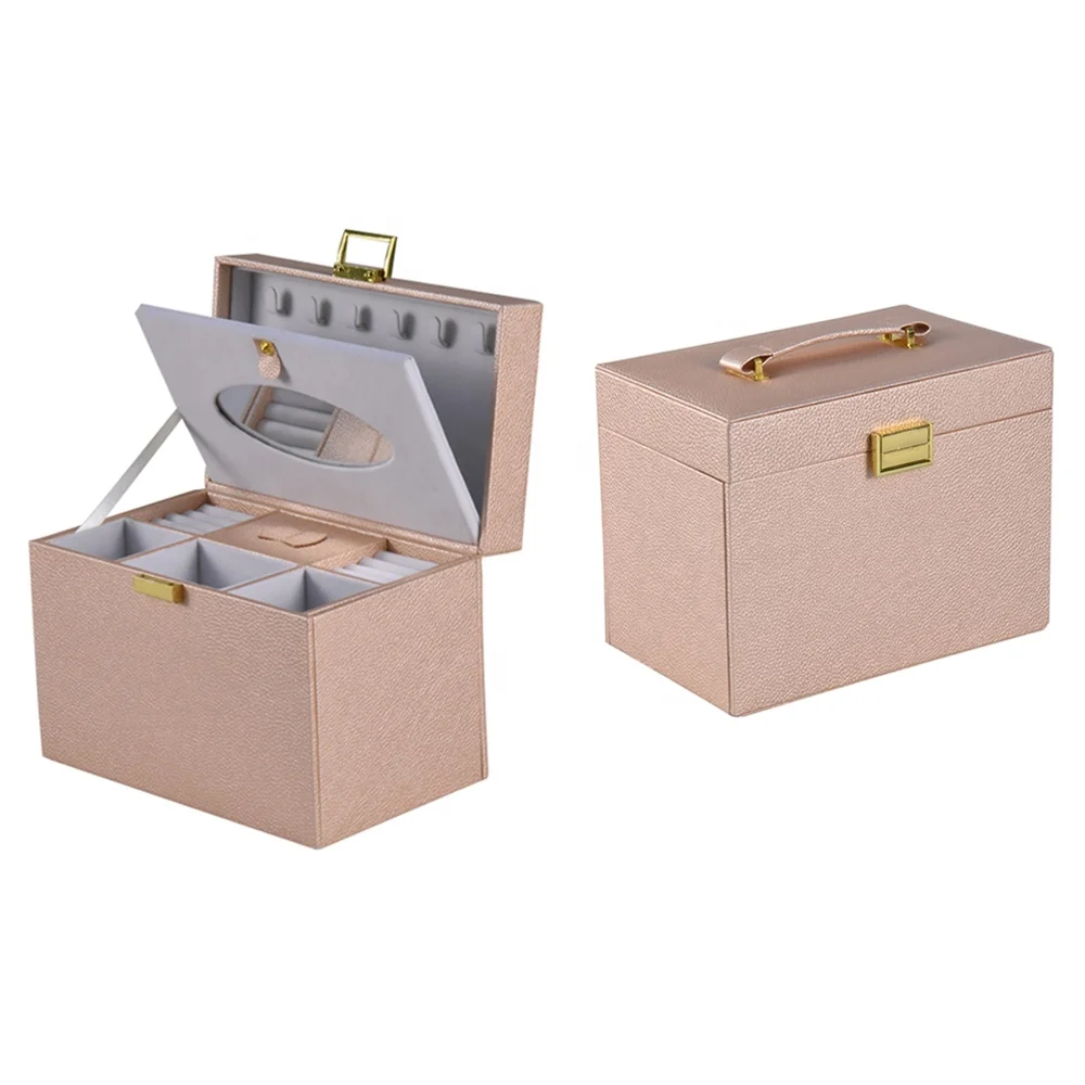 Hot Creative Design Distinctive Multi-funcatinal Leather Jewelry Storage Box