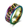 Fashion 8mm Wide Rainbow Stainless Steel Spinner Chain Ring New Model Wedding Ring