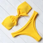FEIBUSHI Bestselling Beachwear Sexy Strapless Buckle Bikini Extreme Hot Swimwear Women Bathing Suit Thong Design