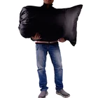 convenient pure color extra large nylon drawstring laundry bag
