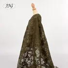 New design fancy soft jacquard burn out polyester cotton blend fabric for dress garment