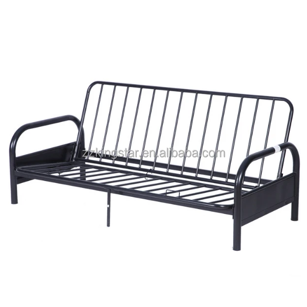 Bon marché canapé-lit pliant en métal simple futon lit cadre lit de jour pour la vente en gros