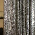 Alibaba 5% discount Silver Shiny Metallic Curtain Fabric