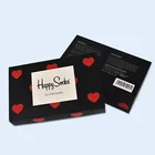 Professional supplies packaging box eco friendly luxury custom box black paper sock box