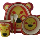 New Design Adorable Children Bamboo Dinnerware Kids Dinner Set Baby Bamboo Fiber Tableware