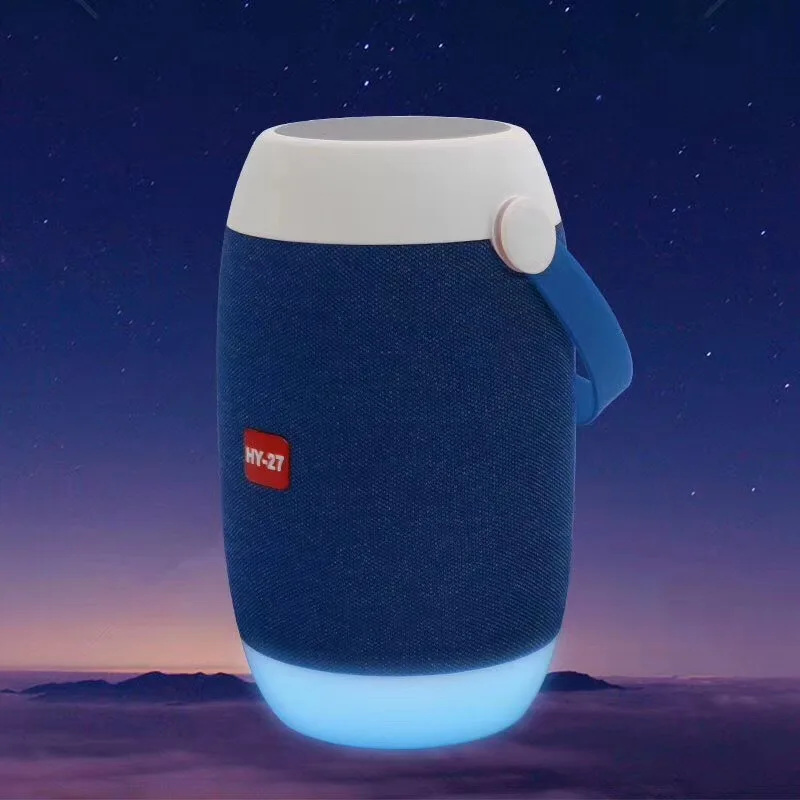 HY-27 super bass portable fabric bluetooth speaker with led light - ANKUX.COM