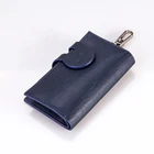 Popular Blue Leather Key Ring Pouch Wallet Bag