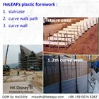 Cost saving reusable fast work concrete plastic road formwork system