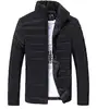 237685 Mixed Fabric thicken regular thermal patchwork Men Parkas jacket