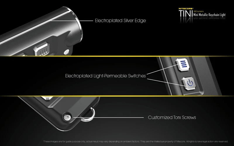 Nitecore TINI 380 Lumens Micro-USB Charging Mini Metallic Keychain Light (10)