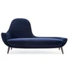 Navy blue day bed sofas chair Nordic style fabric comfortable lounge chair for department hotel, bedroom