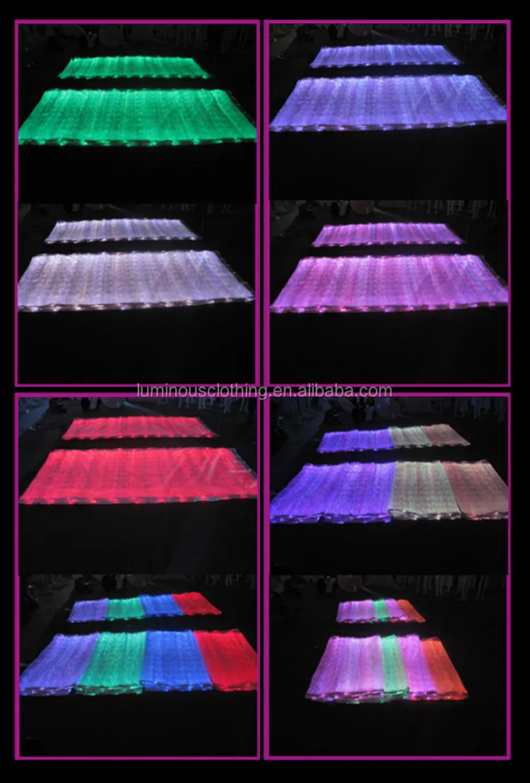 2018 led luminous color changing luminescent fabric