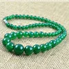 Fashion 6-14mm natural green jade bead necklace