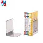Wholesale price simple book stand holder mesh metal silver bookends
