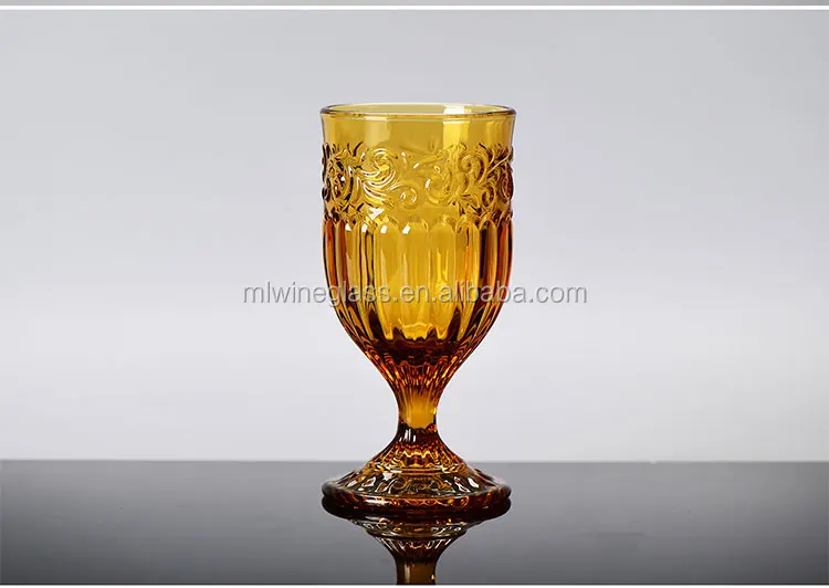 machine pressed embossed glass tumbler glass