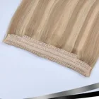 New year hotsale halo flip in one piece human hair extension fish wire no clip hair pieces