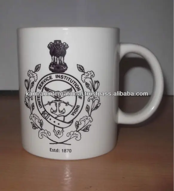 product name: promotional white printed ceramic mug, plain white