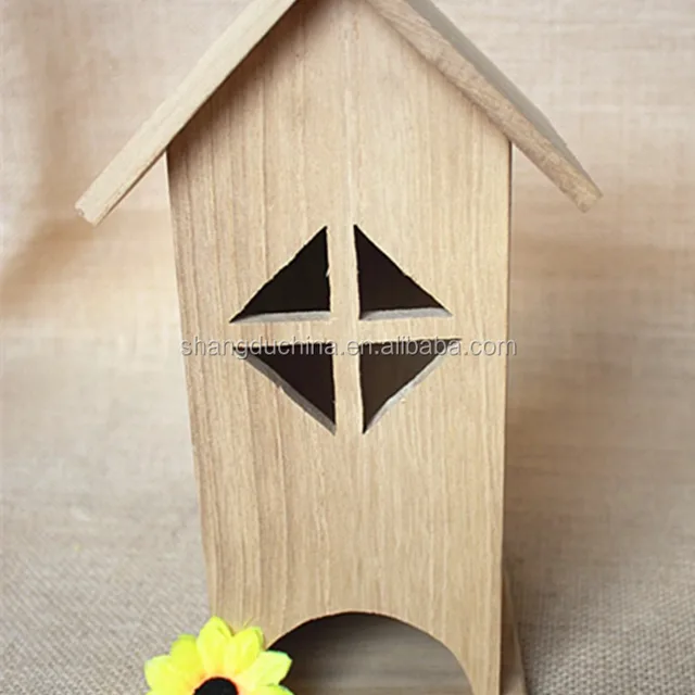wooden carved bird miniature wood crafts houses for sale