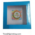 Custom paper box with screen printed window candy chocolate packaging rigid cardboard box