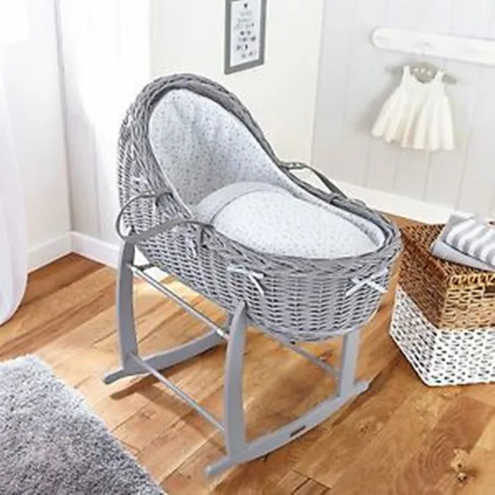 wicker bassinet with stand