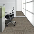 50x50cm woven waterproof vinyl round tiles non printed carpet tile