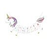 BA130 Unicorn Happy Birthday Party Supplies Banner Party colorful Decorations Unique Paper Birthday