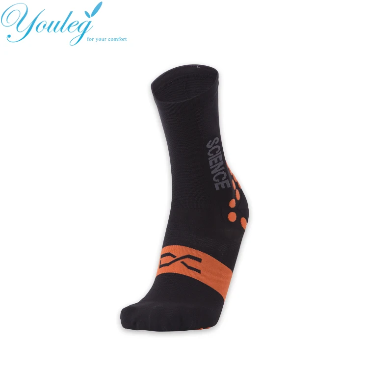 Compresión de calcetines cortos de cobre hilo de Aquiles, protección