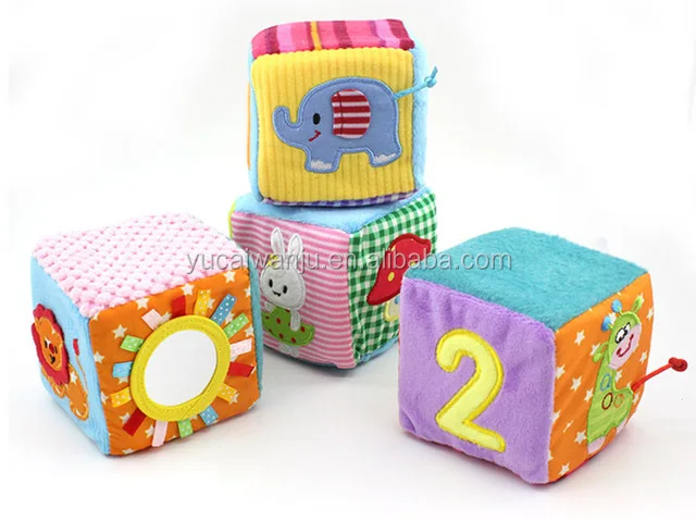 baby 8x8x8 cube toys plush cloth building scrap eps blocks