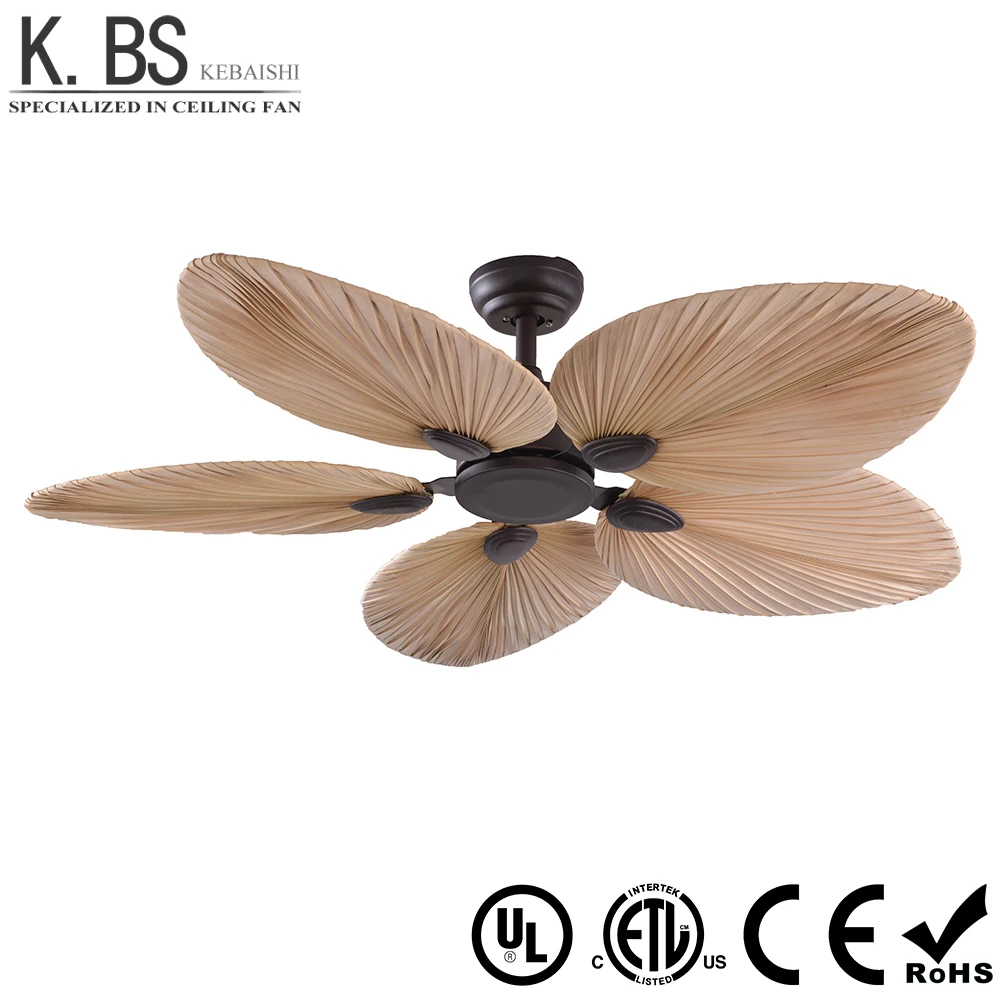 Wholesale Natural Style Fancy Palm Leaf Blade Fan Light Decorative