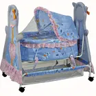Portable Swinging Bassinet Natural Pine Wood Baby Crib