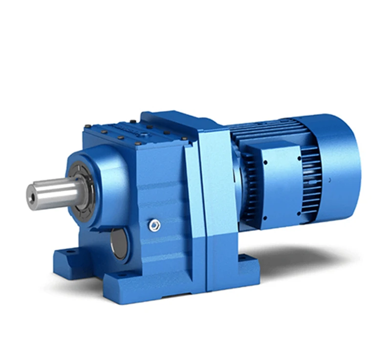 7.5kw 10hp 156rpm ratio 9.14 380V 50HZ manufacturer R series helical gear reducer with electric motor
