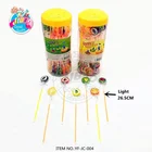 super long light up fluorescent stick lollipop fruit slice hard candy