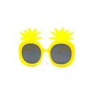 Latest wholesale yellow frame pineapple shape cheap promotional gift plastic sunglasses for party