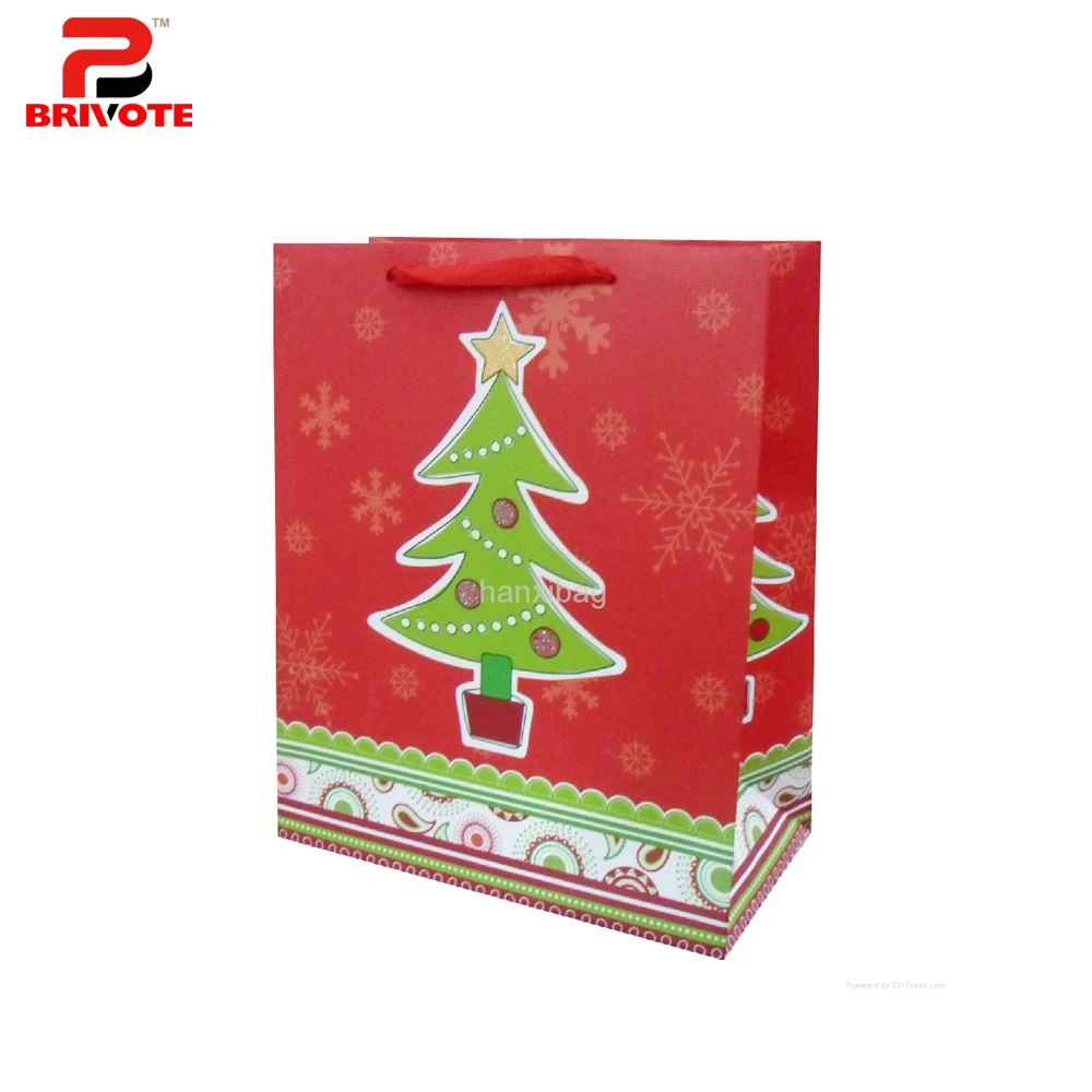 hot sale custom christmas gift paper bag