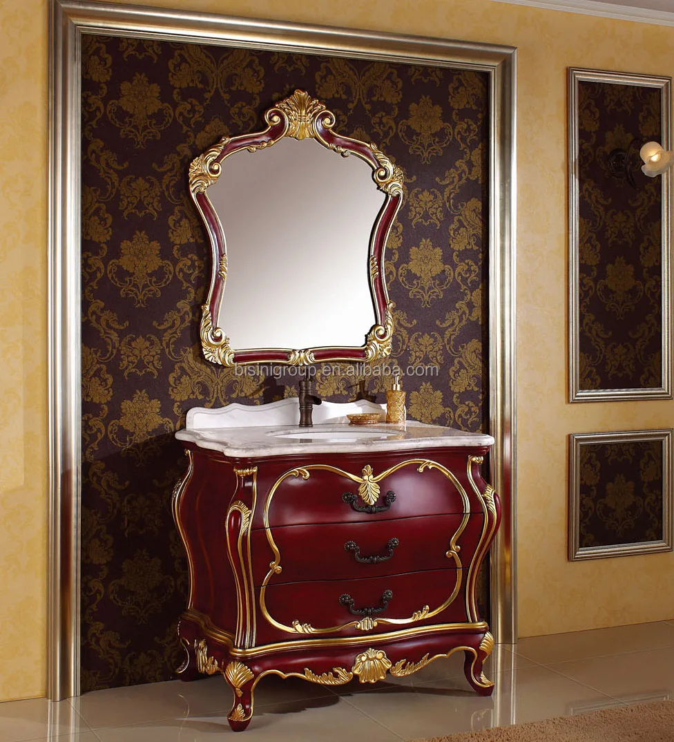 Vintage Bathroom Cabinet,Luxury Bathroom Vanity Furniture,Antique