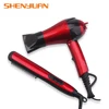 Hot manufacturer mini travel straight brush straightener comb blow dryer hair drier