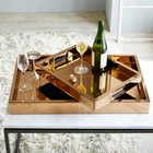 Good quality decorative dinner serving trays with handles