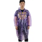 Plastic disposable LDPE adult rain coats
