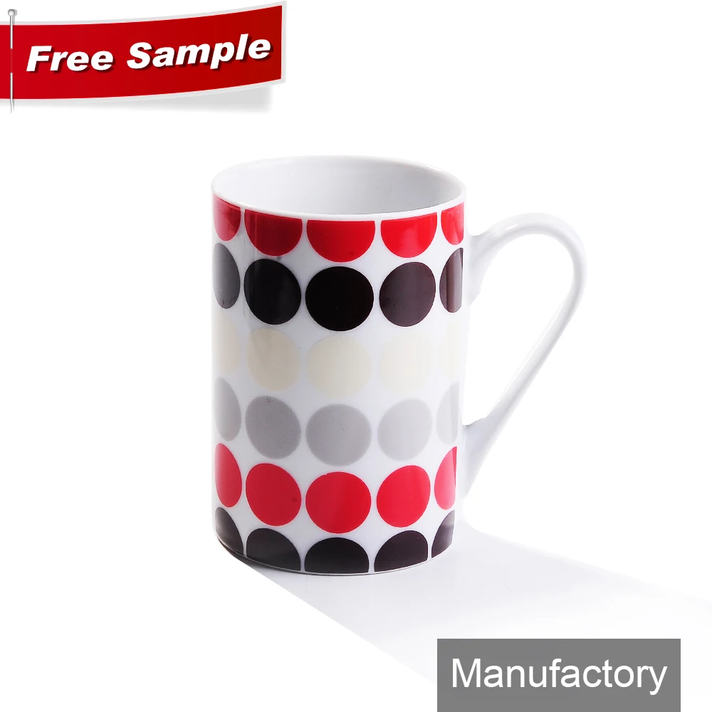 flower decal printing ceramic porcelain stoneware mug cup with
