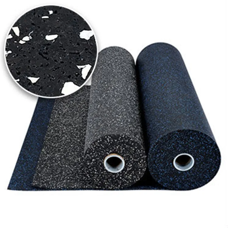 Non Toxic Gym Rubber Flooring Rolls Gym Interlocking Rubber Tiles