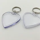 Plastic Key Plastic Heart Shaped Custom Insert Logo Promotional Acrylic Plastic Key Holder