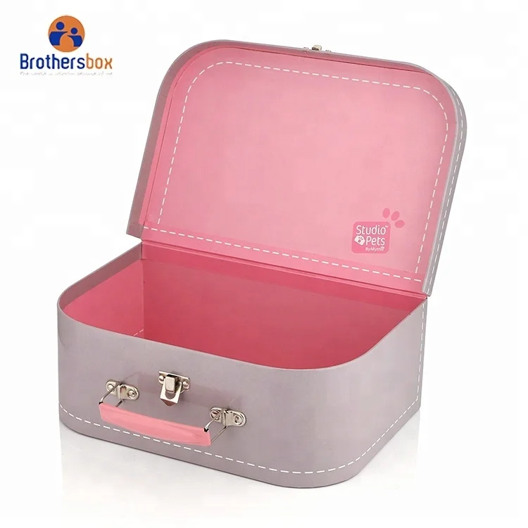 handmade custom print paper suitcase gift box cardboard suitcase