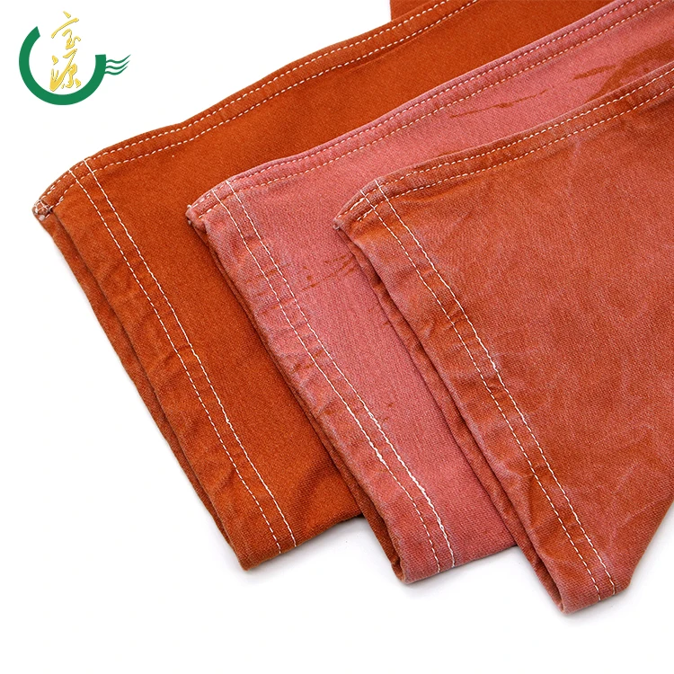 orange denim fabric
